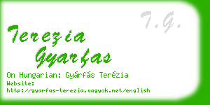 terezia gyarfas business card