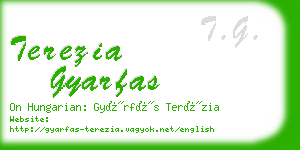 terezia gyarfas business card